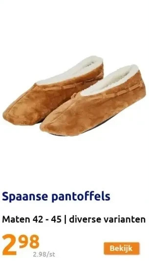 Action Spaanse pantoffels aanbieding