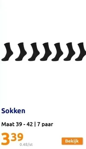 Action Sokken aanbieding