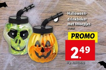 Lidl Halloween-drinkbeker met snoepjes 57 g aanbieding