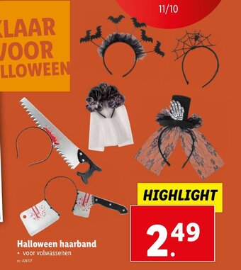 Lidl Halloween haarband aanbieding