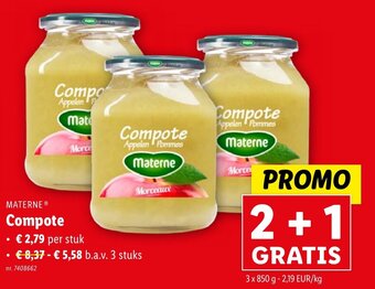MATERNE Compote 3 x 850 g