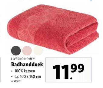 Lidl LIVARNO HOME Badhanddoek aanbieding