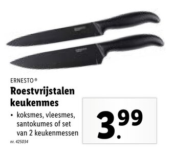 Lidl ERNESTO Roestvrijstalen keukenmes aanbieding