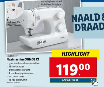 Lidl Naaimachine SNM 33 C1 aanbieding