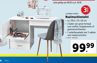 Lidl LIVARNO HOME Naaimachinetafel aanbieding