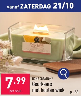 ALDI Geurkaars met houten wiek aanbieding
