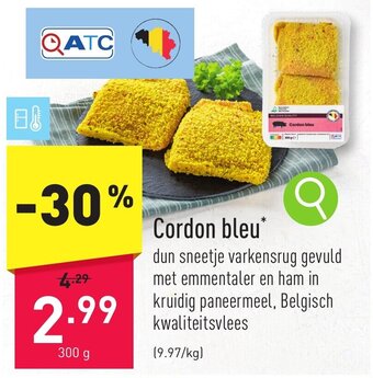 ALDI Cordon bleu 300 g aanbieding