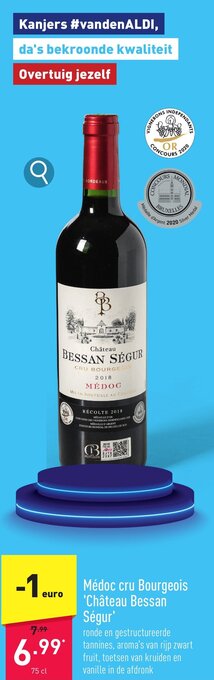 ALDI Médoc cru Bourgeois 'Château Bessan Ségur' 75 cl aanbieding