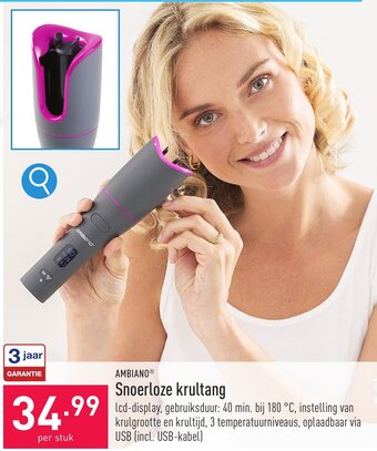 ALDI AMBIANO Snoerloze krultang aanbieding