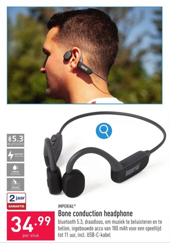 ALDI IMPERIAL Bone conduction headphone aanbieding
