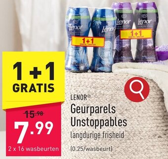 ALDI LENOR Geurparels Unstoppables aanbieding