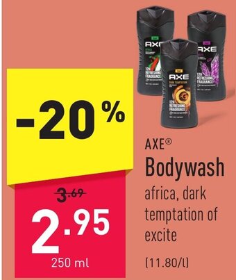 ALDI AXE Bodywash 250 ml aanbieding