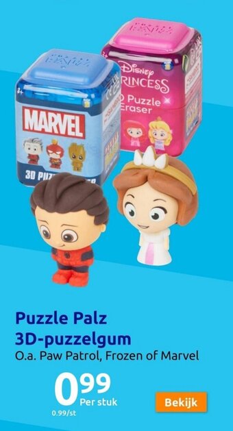 Action Puzzle Palz 3D-puzzelgum aanbieding