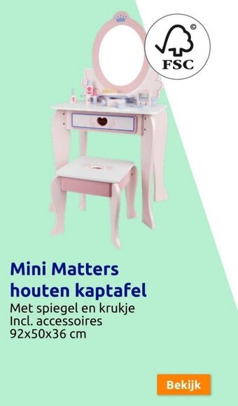 Action Mini Matters houten kaptafel aanbieding