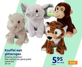 Action Knuffel met glitterogen aanbieding