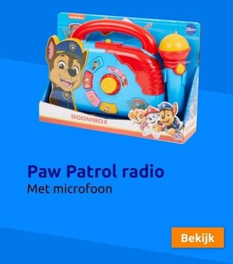 Action Paw Patrol radio aanbieding