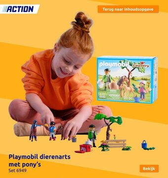 Playmobil dierenarts met pony's