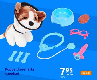Action Puppy dierenarts speelset aanbieding