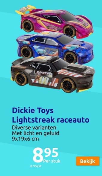Action Dickie Toys Lightstreak raceauto aanbieding