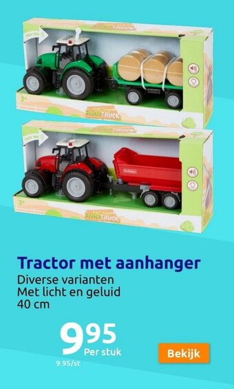 Action Tractor met aanhanger aanbieding