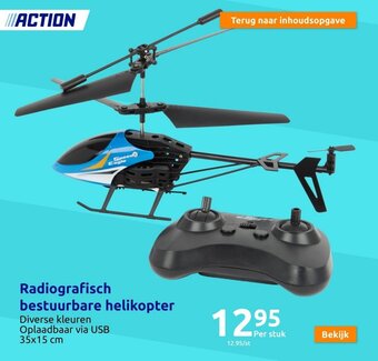 Action Radiografisch bestuurbare helikopter aanbieding