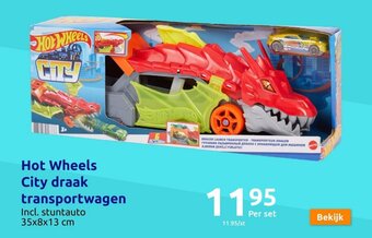 Action Hot Wheels City draak transportwagen aanbieding