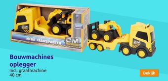 Action Bouwmachines oplegger aanbieding