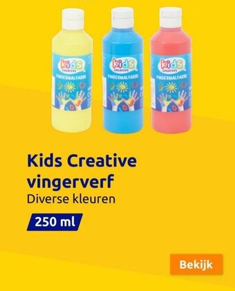 Action Kids Creative vingerverf 250 ml aanbieding
