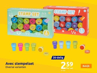 Action Avec stempelset aanbieding