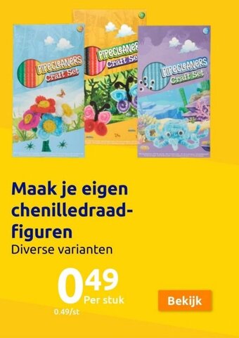 Action Maak je eigen chenilledraad- figuren aanbieding