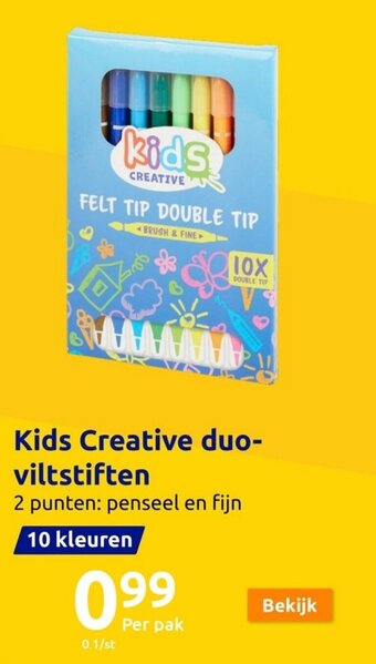 Action Kids Creative duo- viltstiften aanbieding