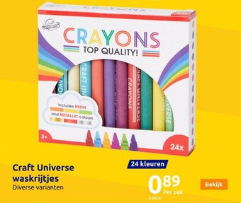 Action Craft Universe waskrijtjes aanbieding