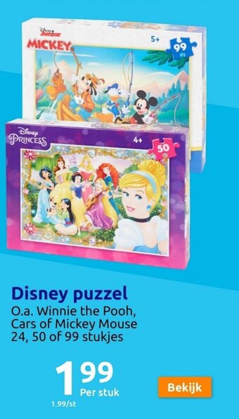 Action Disney puzzel aanbieding