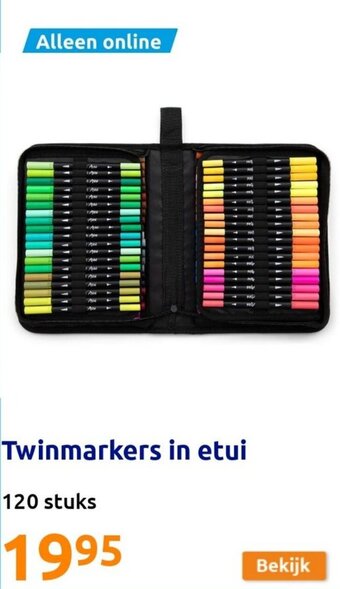 Action Twinmarkers in etui aanbieding