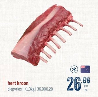 Horeca totaal hert kroon diepvries 1,3kg aanbieding