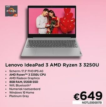 Lenovo ideapad 3 amd ryzen 3 3250u