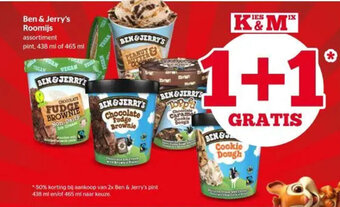Spar Ben & Jerry's Roomijs , 438 ml of 465 ml aanbieding