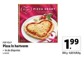 Lidl Pizza in hartvorm aanbieding