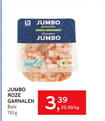 Alvo JUMBO ROZE GARNALEN Boni 150 g aanbieding