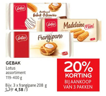 Alvo GEBAK Lotus assortiment 119-400 g aanbieding