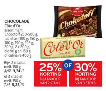 Alvo CHOCOLADE Côte d'Or aanbieding