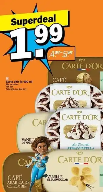Albert Heijn Carte d`or ijs aanbieding