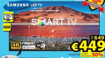 ElectroStock SAMSUNG LED TV 55" UE55AU7XXX aanbieding