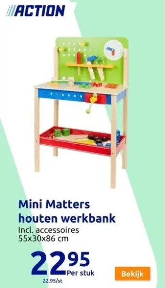 Action Mini matters houten werkbank aanbieding