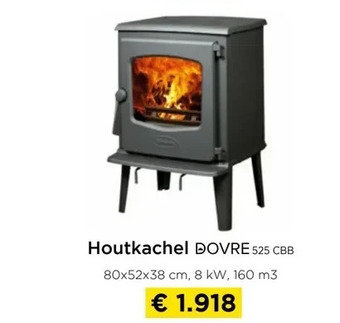 Molecule Houtkachel dovre 525 cbb aanbieding