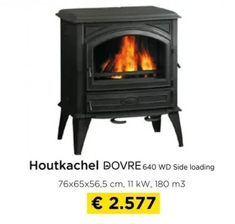 Houtkachel dovre 640 wd side loading
