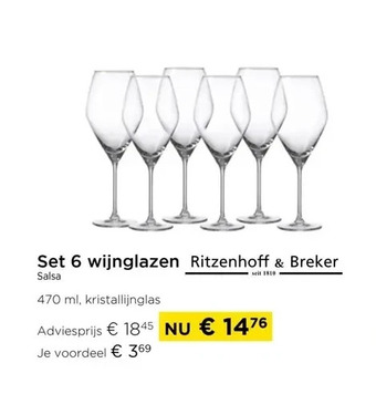 Molecule Set 6 wijnglazen aanbieding