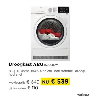 Molecule Droogkast aanbieding