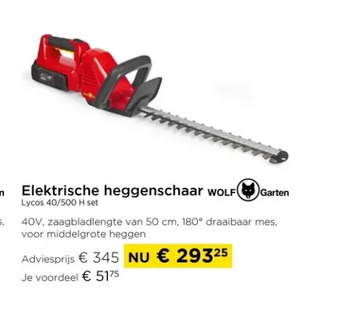 Molecule Elektrische heggenschaar wolf aanbieding
