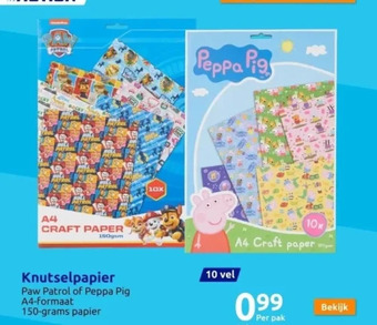 Action Knutselpapier a4 aanbieding